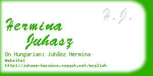hermina juhasz business card